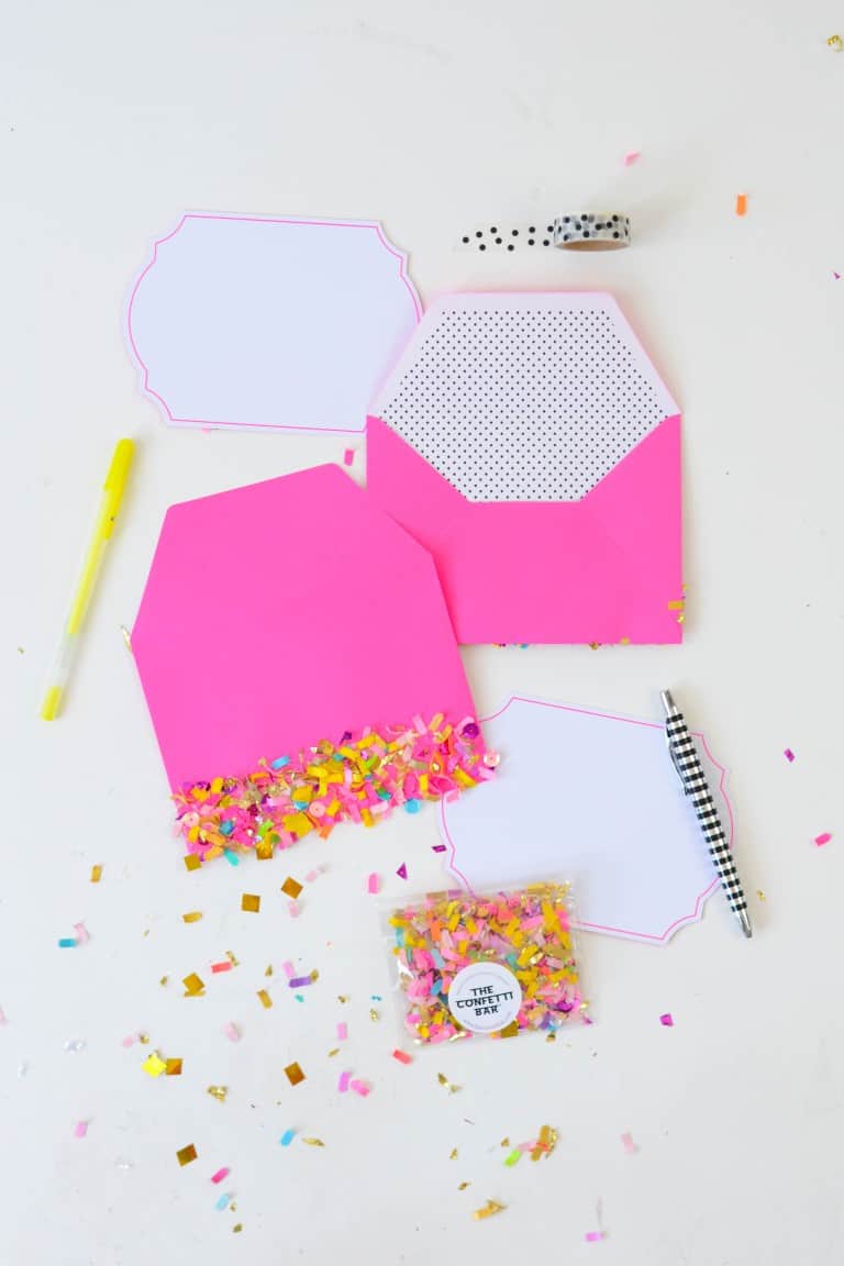 DIY confetti envelopes