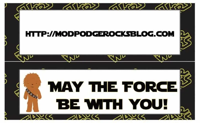 Get a FREE Star Wars birthday printable pack! This includes invitations, wrappers, banner, and more - twelve pages of fun. May the party be with you!