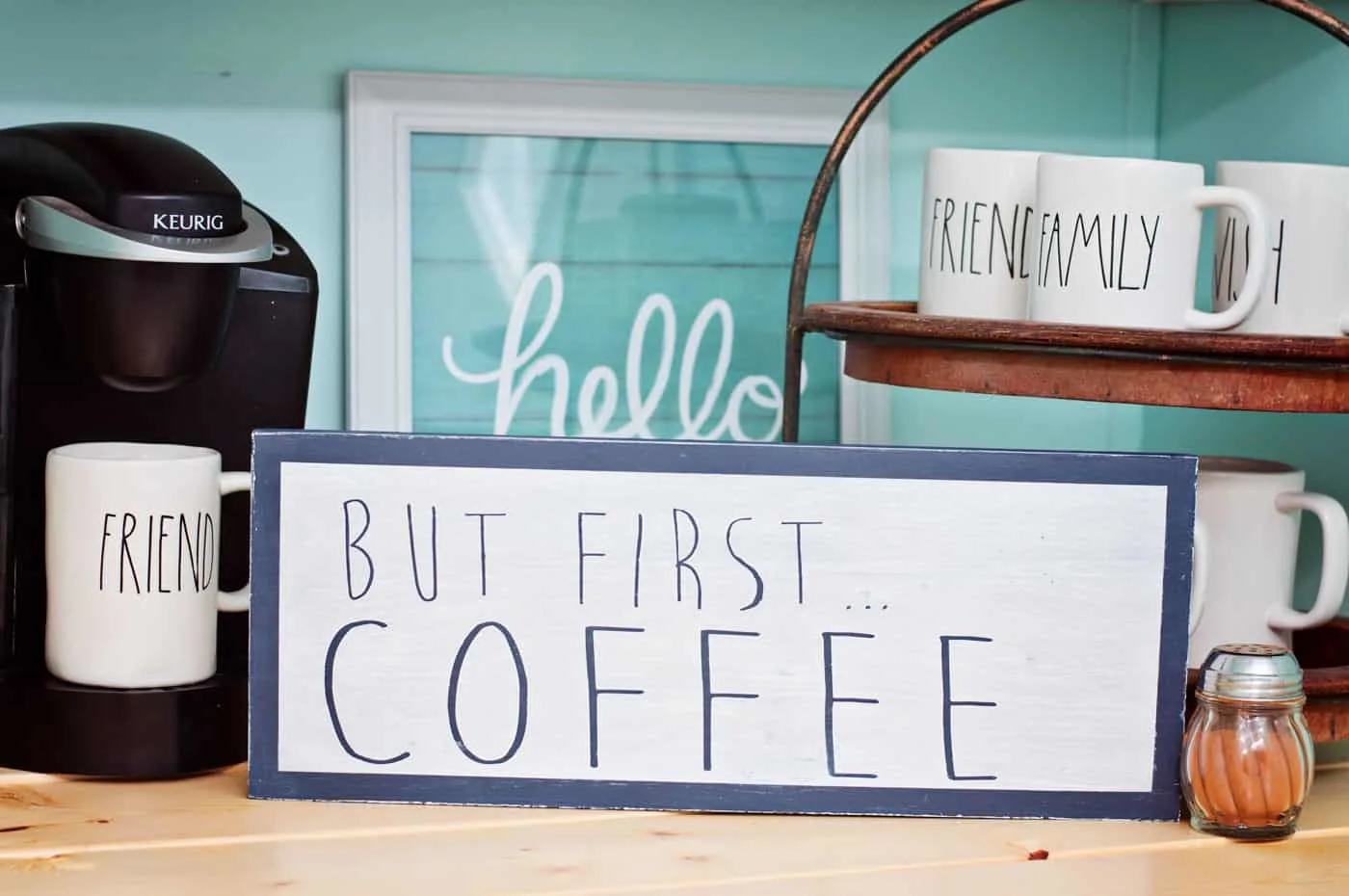Make a DIY coffee bar sign out of scrap wood