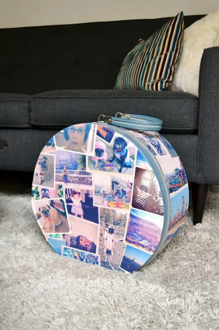 DIY suitcase decor