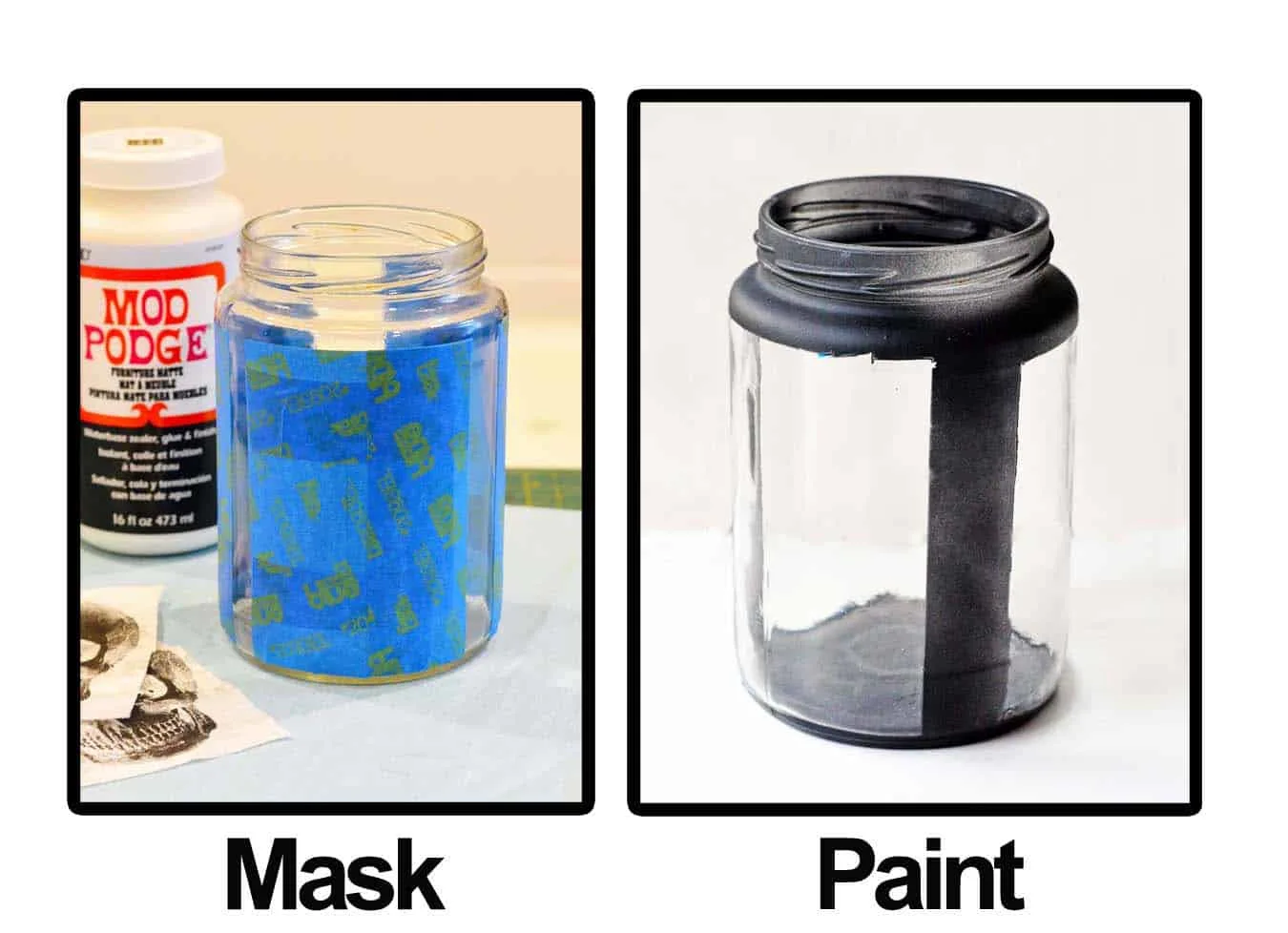 How To Decoupage a Glass Jar - Raggedy Bits