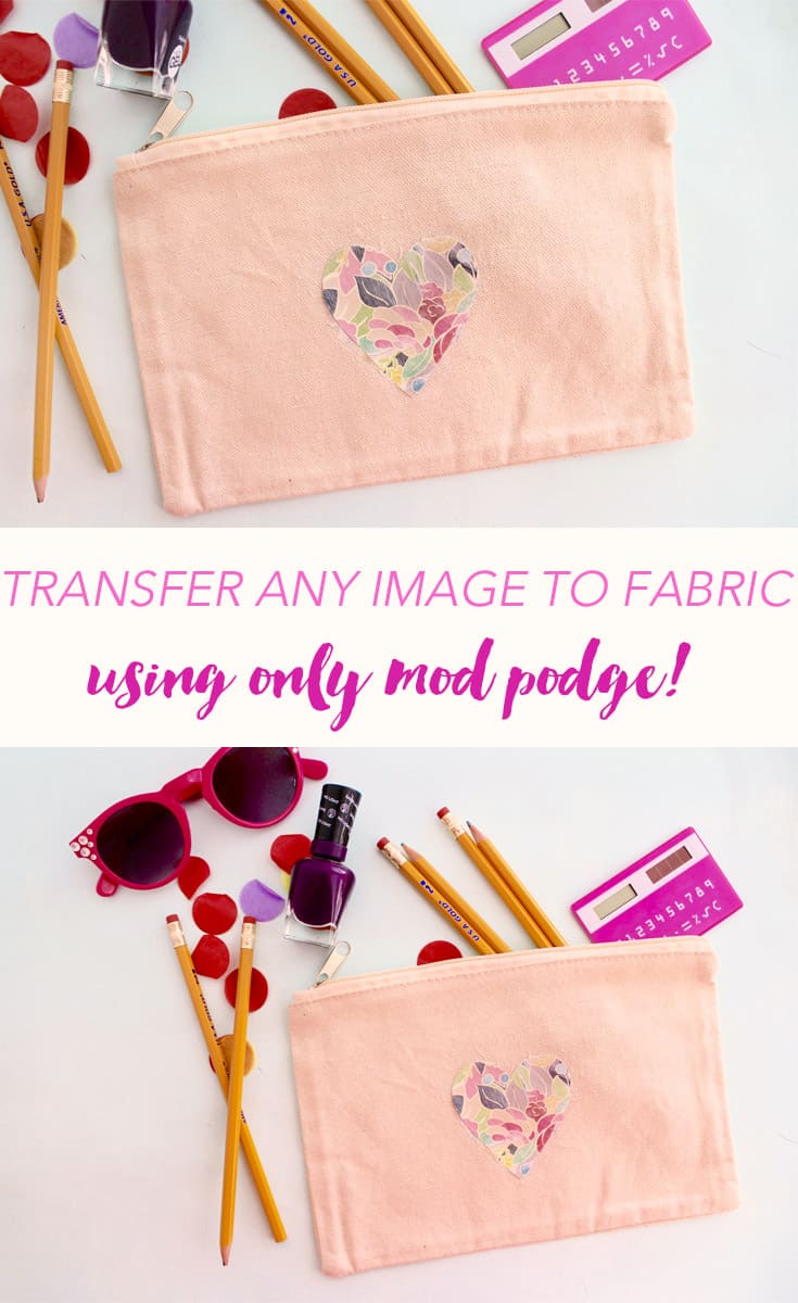 Decorate a bag with your favorite scrapbook paper AND make it washable using this image transfer technique! It's easy with Mod Podge Photo Transfer Medium.