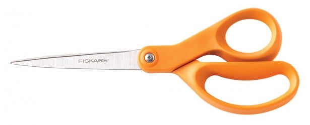 Fiskars orange handled straight scissors