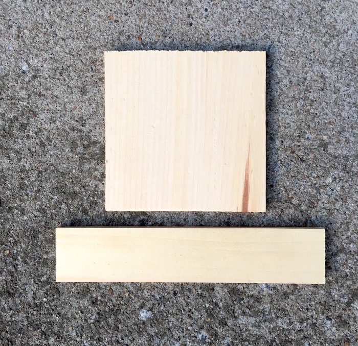 long wood rectangle and pine square
