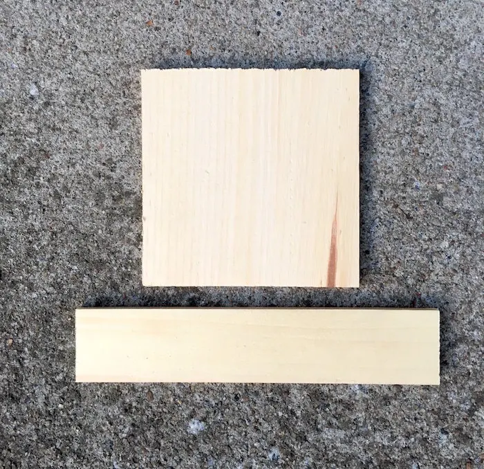 long wood rectangle and pine square