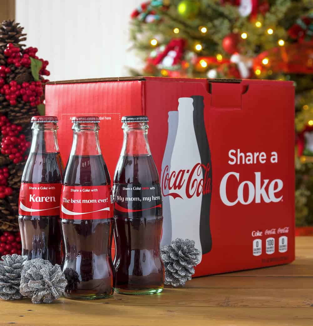 Share a Coke bottles and a box