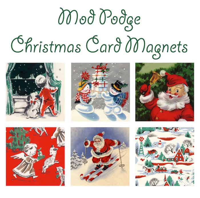 Mod Podge Christmas magnets printable