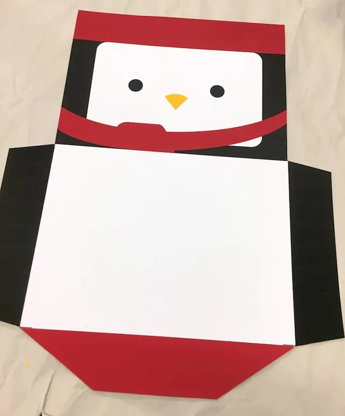 Penguin envelope for Christmas