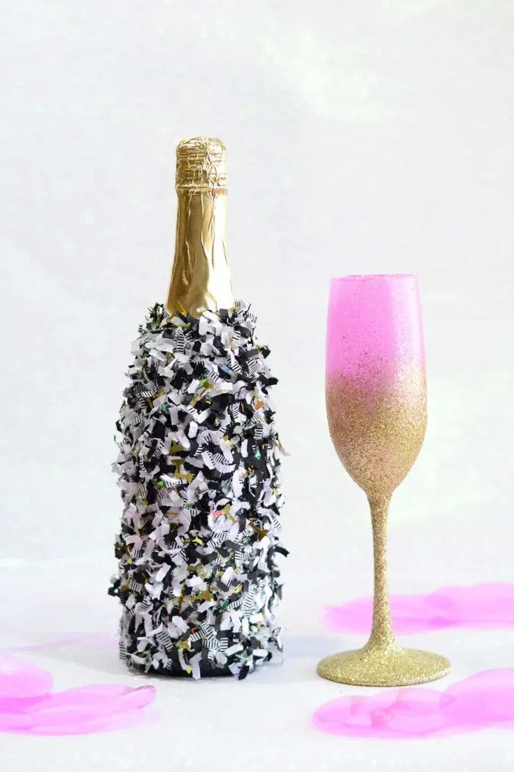 Confetti Champagne Bottle for New Years