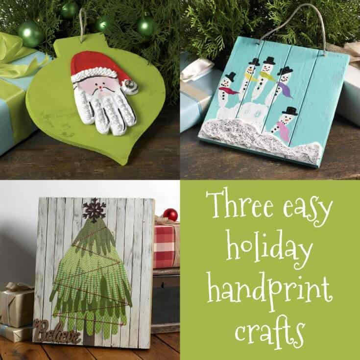 Handprint crafts are a fun favorite with small children! Make special memories with these three cute and easy Christmas craft ideas.