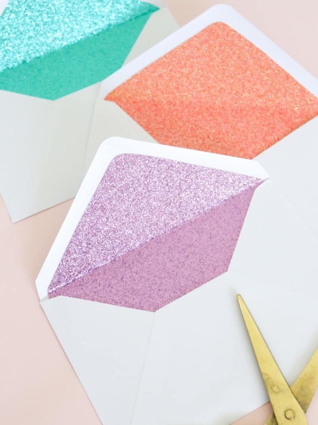 Glitter Lined Envelopes for a Sparkly Celebration Story