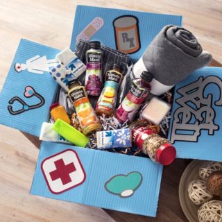 Learn how to make a fabulous get well care package for a friend or family member that is sick or had surgery. Fill it with items they love!