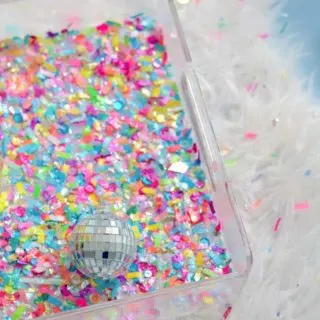 Colorful Confetti Tray Made in Minutes