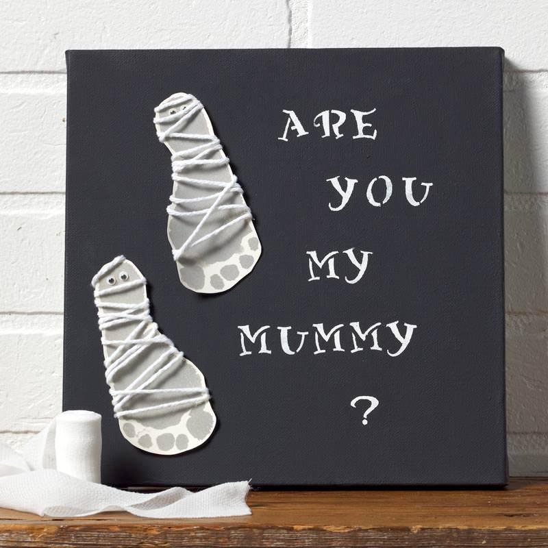 Mummy Footprint Canvas