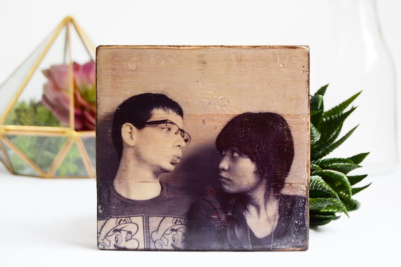 Did you know you can transfer INKJET printed images onto wood? Yes . . . this photo transfer to wood is easy with Mod Podge and regular school glue.