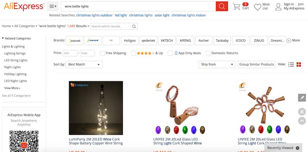 AliExpress.com search results for wine bottle lights