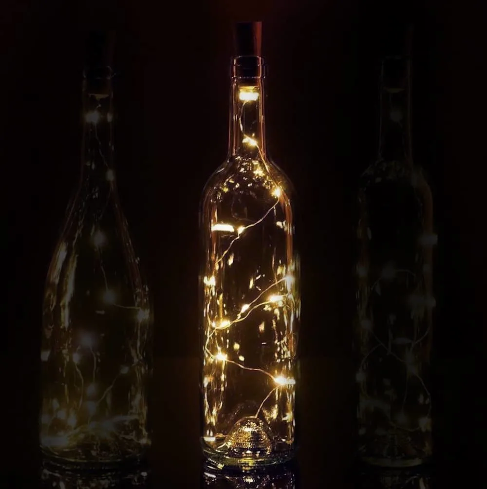 Battery Operated Lights Wine Bottles  Wine Bottle String Lights Cork -  Battery - Aliexpress