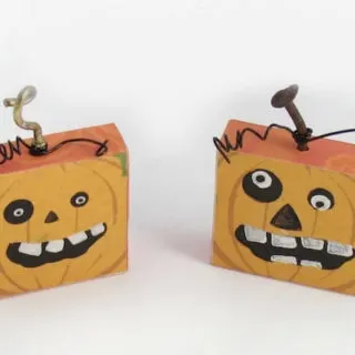 DIY Halloween magnets that look like pumpkins