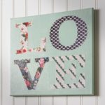 love canvas with mod podge