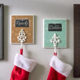 DIY Christmas stocking holders