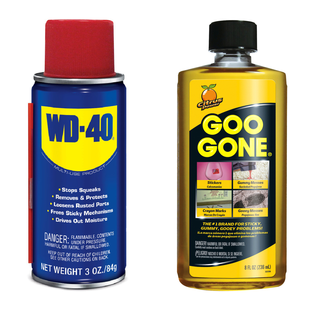 WD 40 and Goo Gone