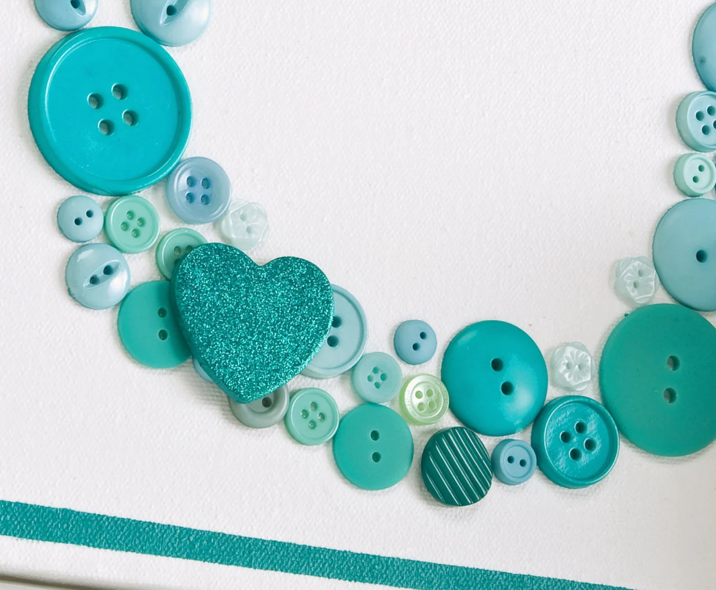Button Craft On Canvas Board