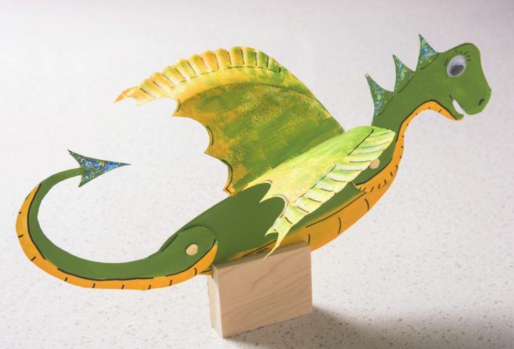 Bubble Wrap Print Dragon Craft