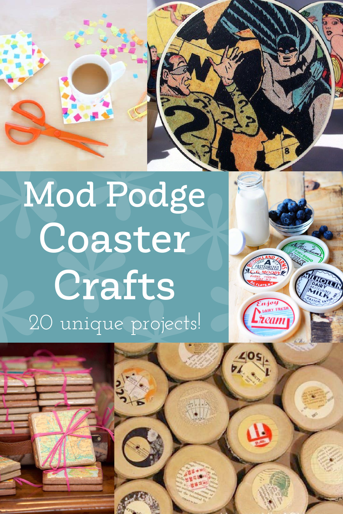 Easy Mod Podge Coaster Crafts