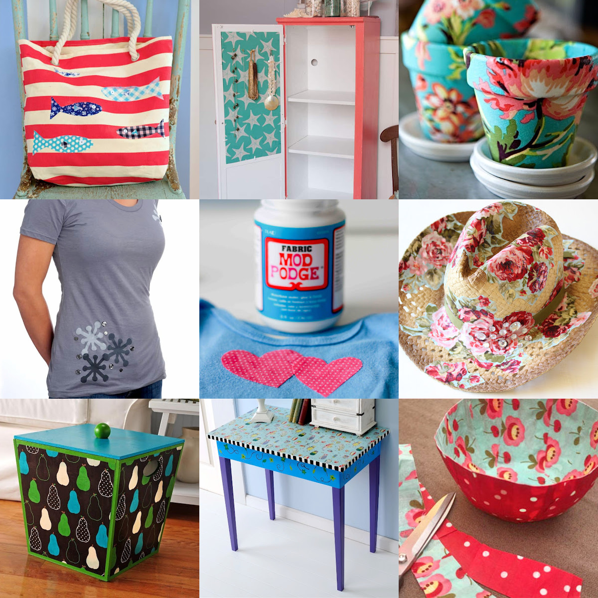 Mod Podge Fabric Jars - Crafts by Amanda