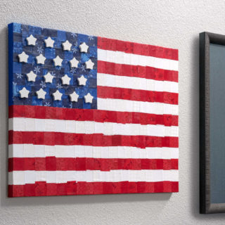 american flag art on canvas