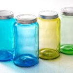 mason jars dyed with Mod Podge and food coloring