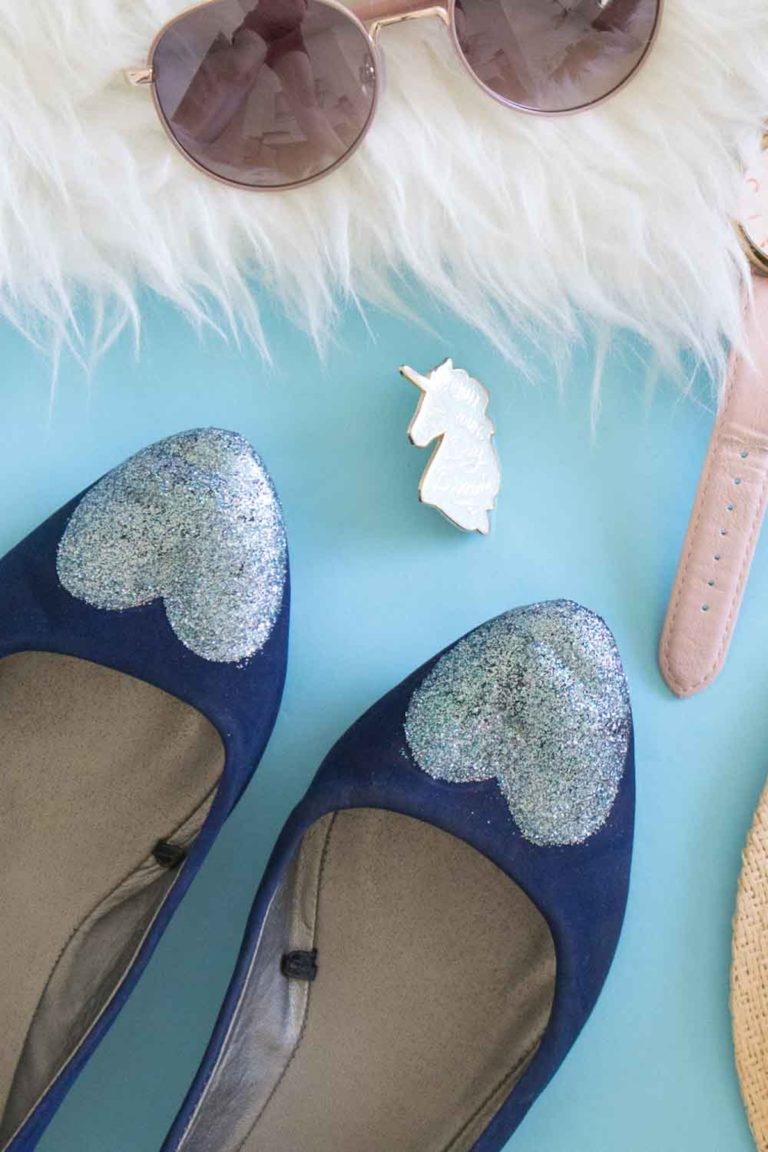 mod podge glitter flats