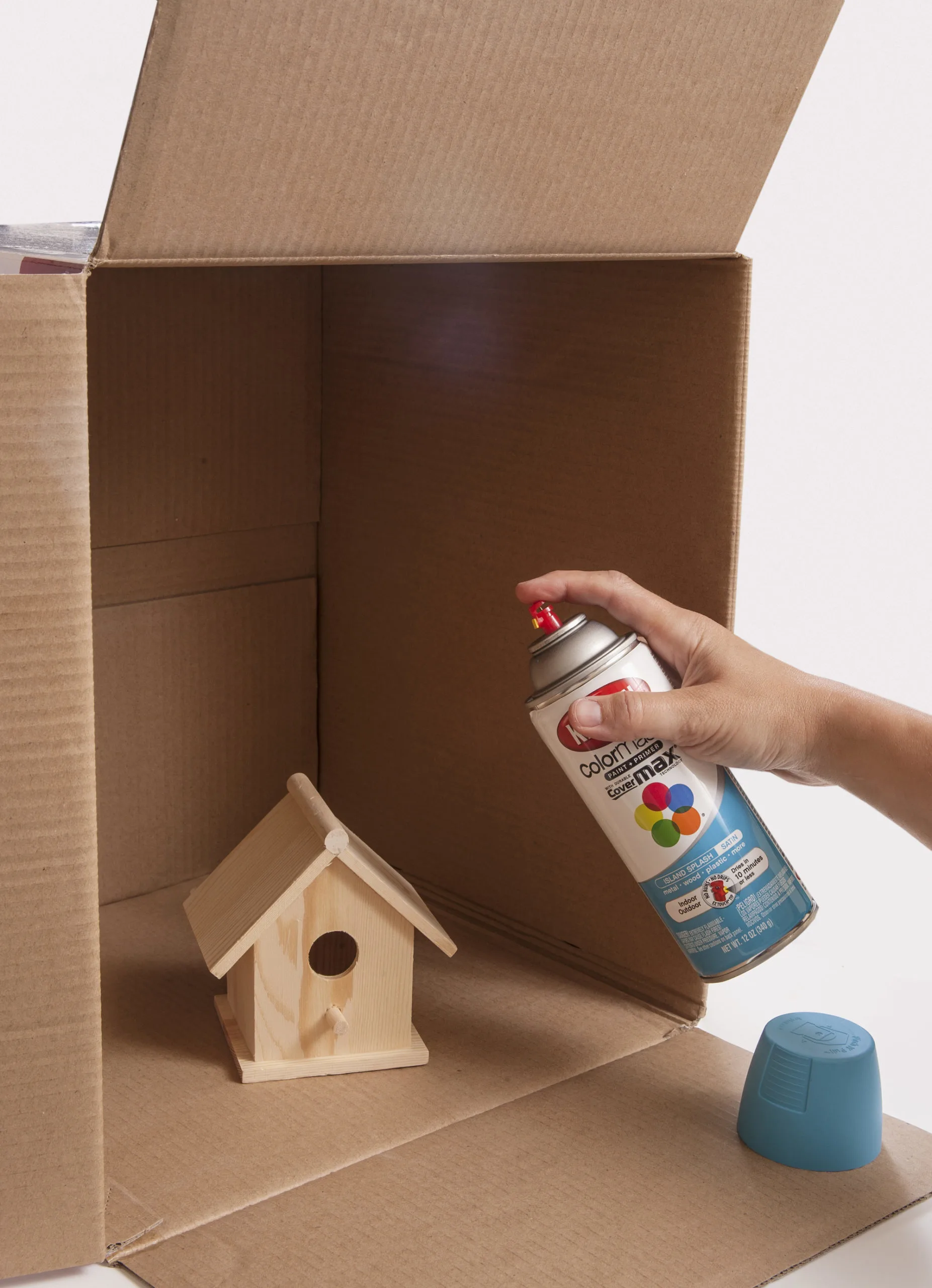 Cardboard Box Spray Paint Booth
