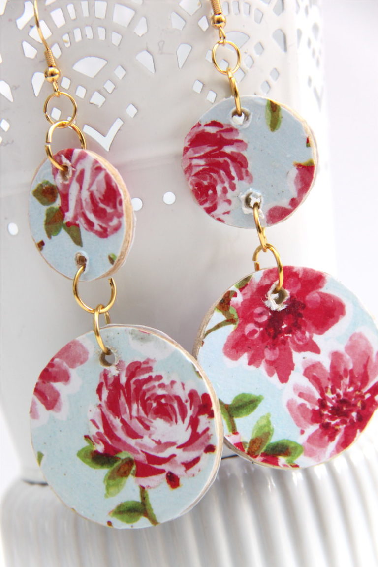 Mod Podge earrings