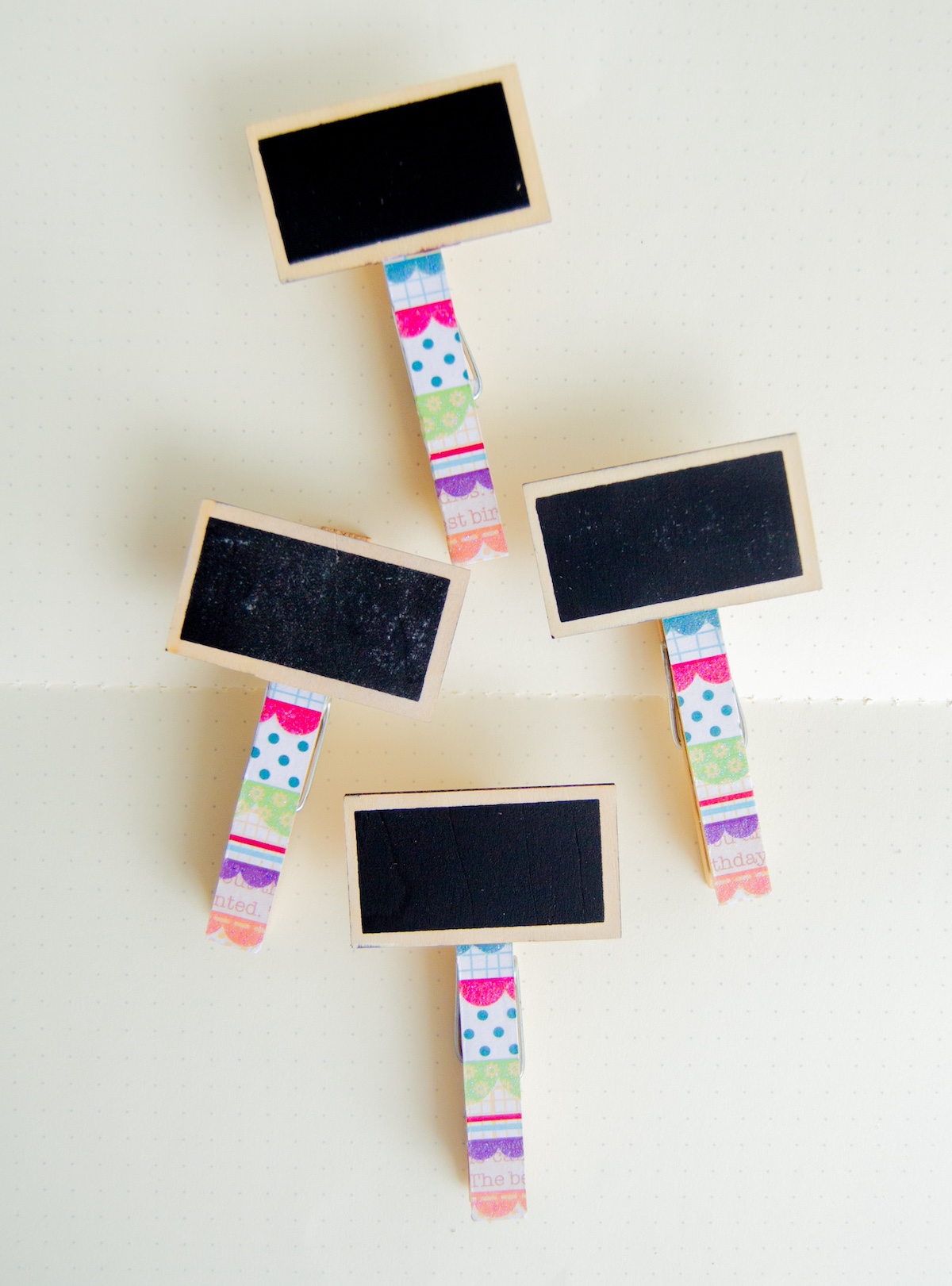 making bag clips with clothespins