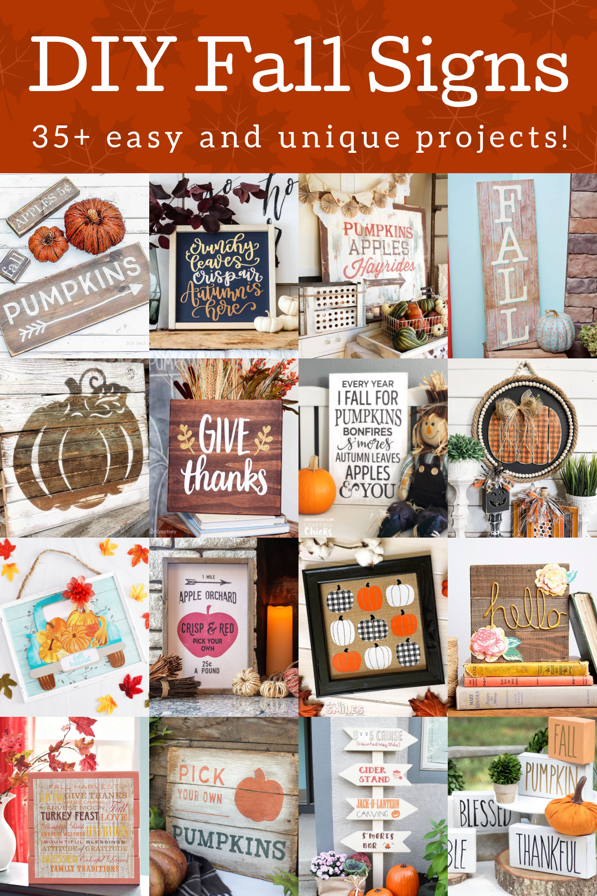 DIY Fall Signs for decorating
