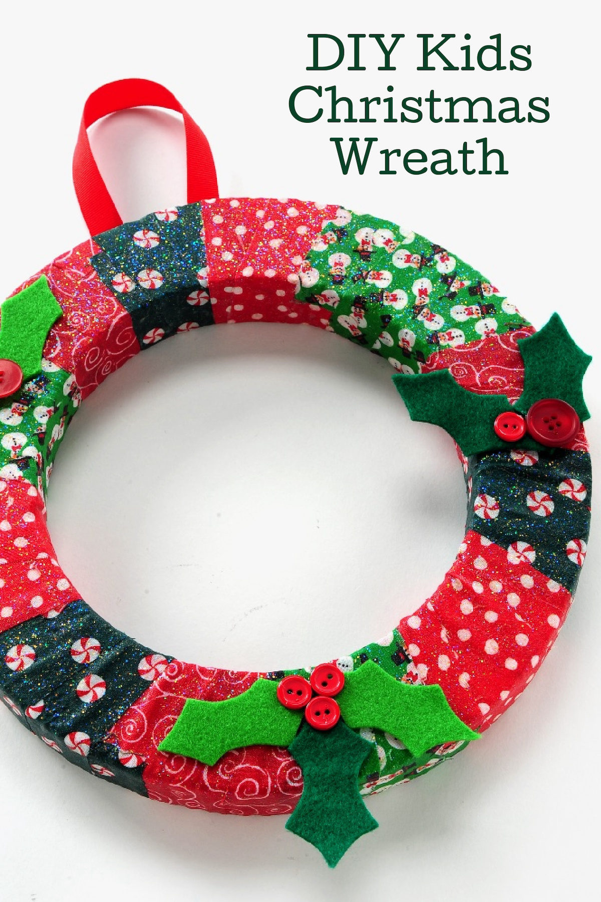 DIY kids Christmas wreath