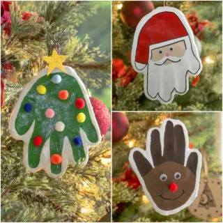 How to make hand print ornaments