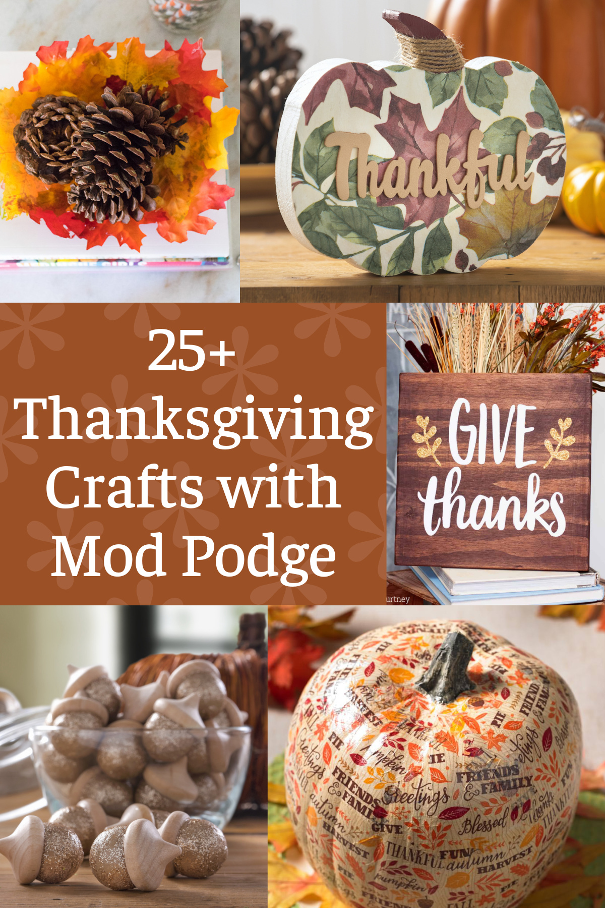 Thanksgiving Crafts with Mod Podge