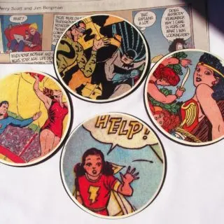 Comic book coasters