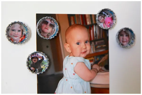 How to make photo bottle cap magnets