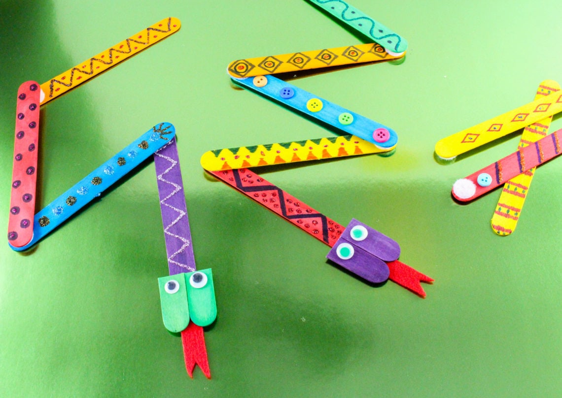 Mix-N-Match Popsicle Snake Craft: Fun For The Kids