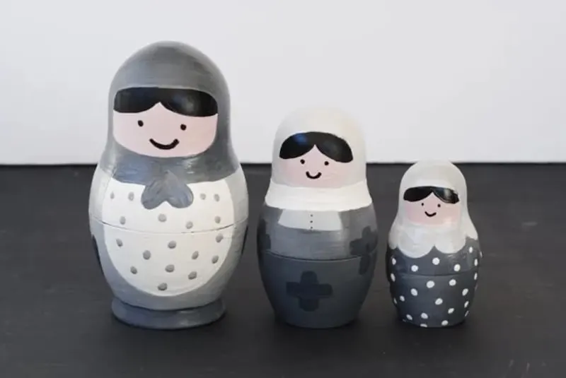 modern DIY nesting dolls