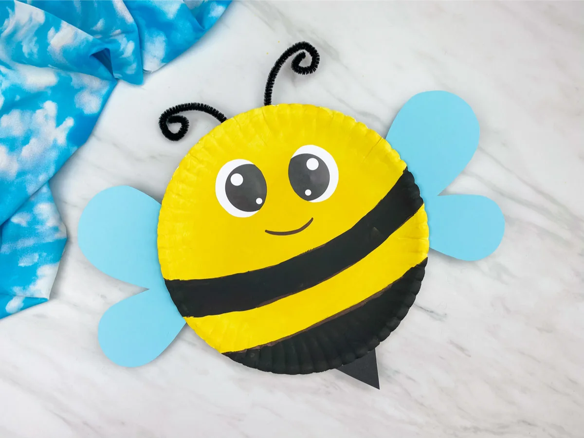 Paper Plate Big Eyed Bee Craft