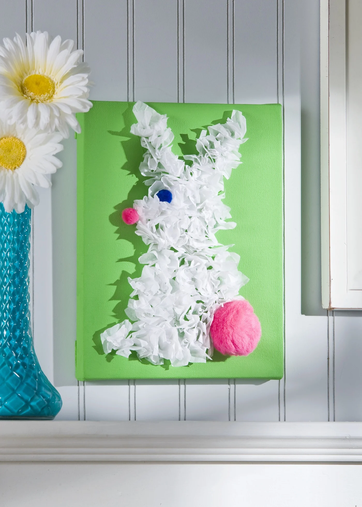 DIY Easter bunny canvas for kids
