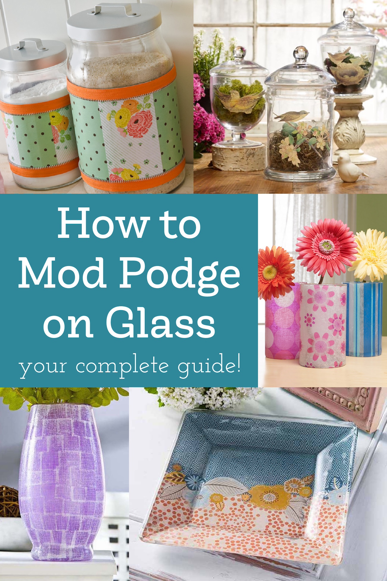 How to Mod Podge on Glass a guide