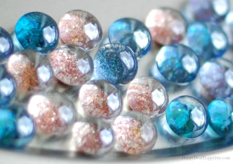 Make Glass Glitter Magnets