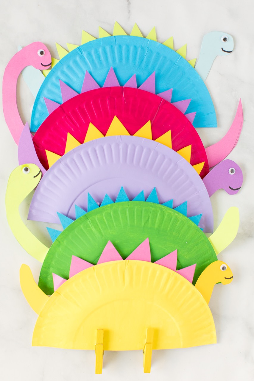 Paper plate dinosaurs