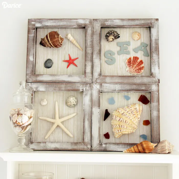 10 Seashell wall hanging craft ideas  Home decorating ideas handamde 