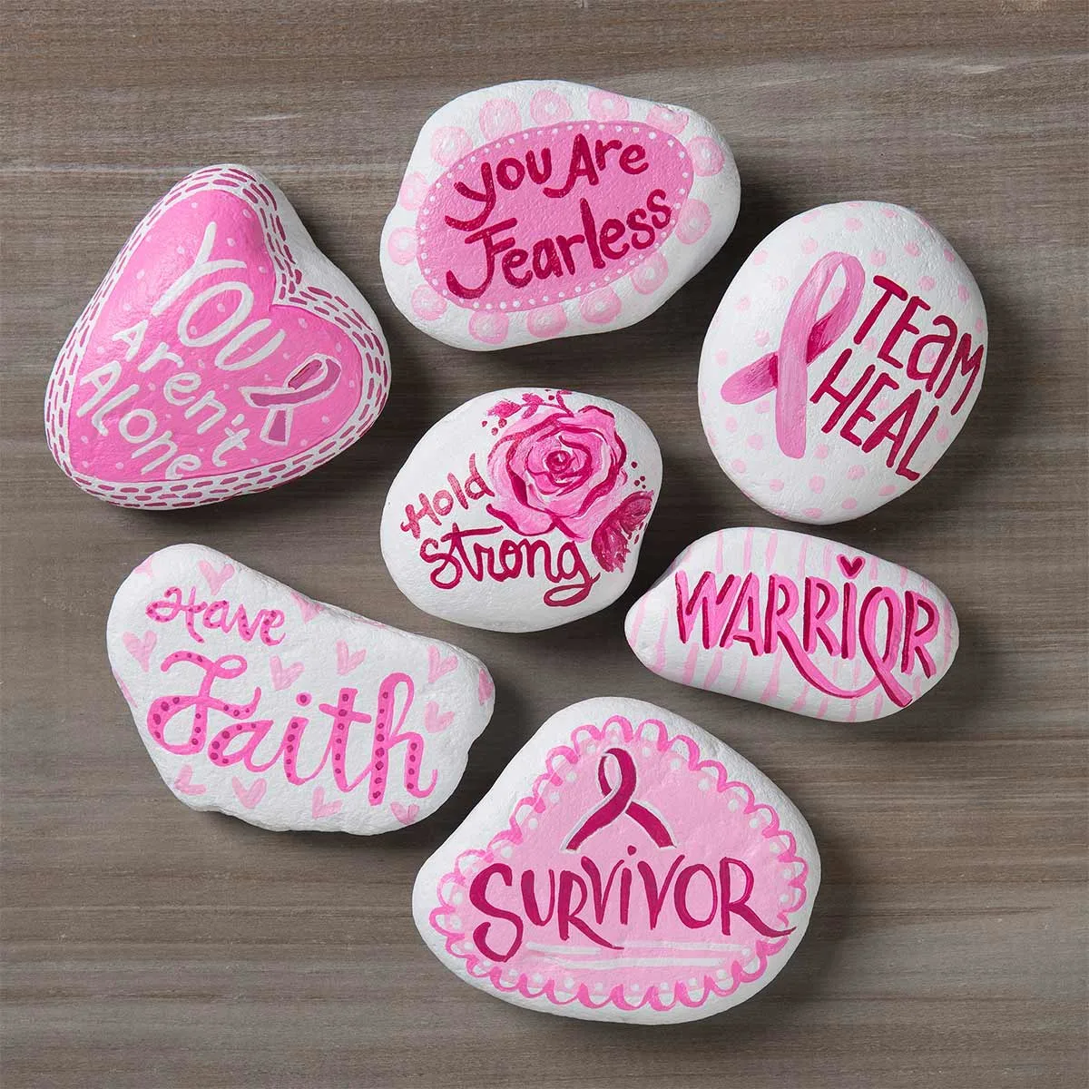 Breast Cancer Awareness Rocks